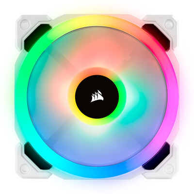 

USCORSAIR LL120 RGB white single 120mm fan colorful lighting software control