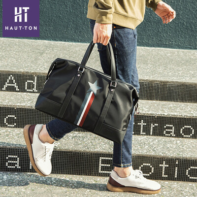

Mens bag multi-function mens handbag fashion Korean version of Oxford cloth casual shoulder bag mens travel bag tide