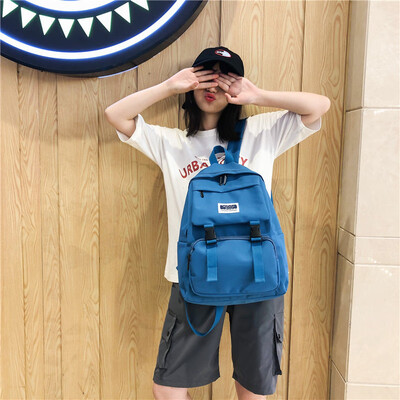 

Double-shoulder bag inswind fashion schoolbag Korean version female high school backpack junior high school students travel Korean