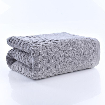 

Purified Cotton Checked Thicken Pure Color Adult Strong Water Absorption Comfortable Soft Eco-friendly Non-fading Bath Towel