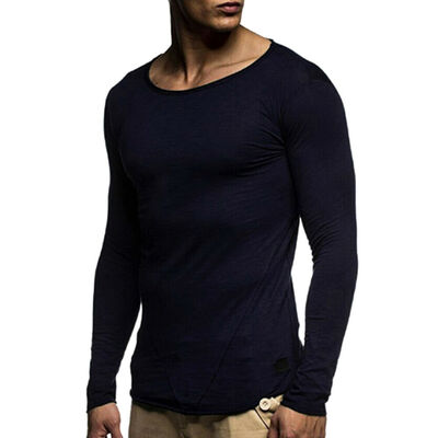 

Mens Slim Fit O Neck Long Sleeve Muscle Tee Shirt Casual T-shirt Top Blouse