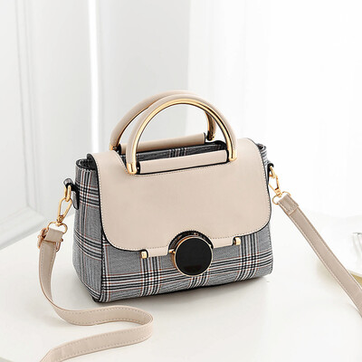 

Female Korean striped messenger bag small square bag casual shoulder mini plaid pattern bag