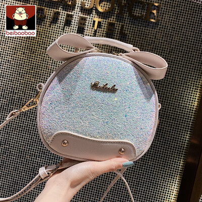 

New small bag on ins 2019 new Korean version of 100 bright film small round bag leisure single shoulder oblique satchel bag