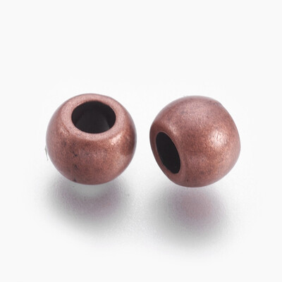 

Tibetan Style Alloy Rondelle Large Hole European Beads Red Copper Lead Free & Cadmium Free & Nickel Free 10x75mm Hole 47mm