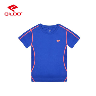 

QILOO Round neck short T-shirt children summer sweat absorption comfort breathable11233