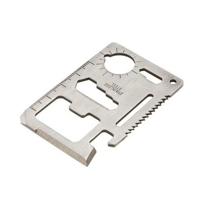 

1pc Multi Tools 11-in-1 Multifunction Outdoor Hunting Survival Camping Pocket Military Card Cutter Dual Sawtooth
