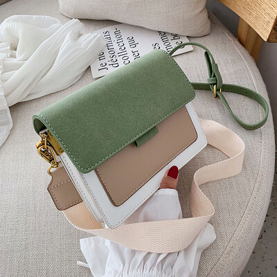 

Chain small bag female new Korean fashion wild single shoulder Messenger bag contrast color small square bag