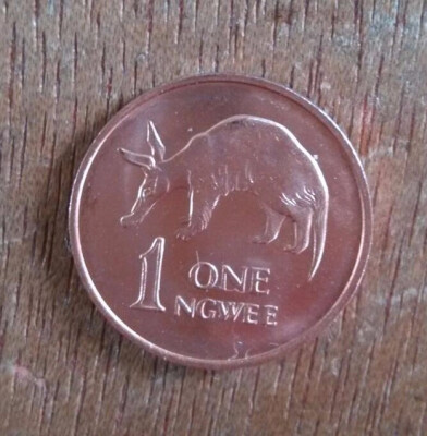 

16mm Anteater 1 Ngwee Coin Zambia African Wild animal