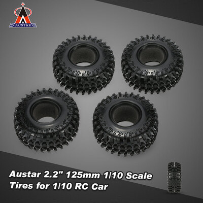 

4Pcs Austar 22" 125mm 110 Scale Tires for 110 RC4WD D90 Axial SCX10 RC Rock