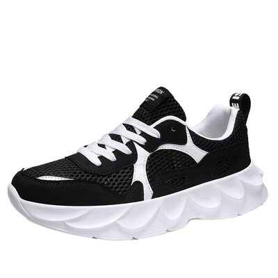 

Breathable Men Sneakers Male Shoes Mens Trend Mesh Hollow Outdoor Comfortable Sneakers Wild Casual Color Matching Lace up Shoes