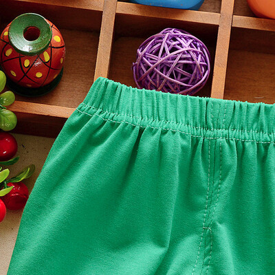 

Newborn Infant Baby Cartoon Pig Middle Pants Striped Leggings Outfits Clothes