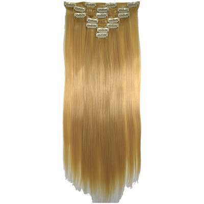 

〖Follure〗Full Head Women Clip Synthetic High Temperature Wire Straight Hair Piece