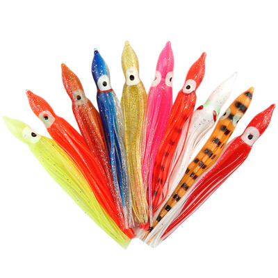 

Saidsome Saltwater Fishing Lure Squid Octopus Skirts Lures Tackle Glow Luminous Bait fishing bait fishing lure