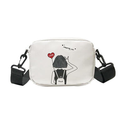 

Cartoon Printing Square Shoulder Handbags Women PU Leather Crossbody Bags