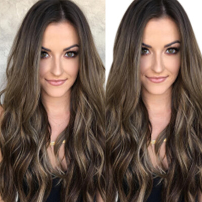 

〖Follure〗Women Mix Colors Gradient Long Curly Synthetic Wig Full Wig Wavy Wig