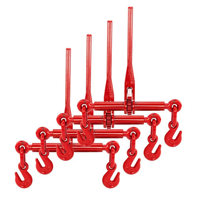 

Ktaxon 4pcs Ratchet Load Binder Ratcheting Trailer Tow Chain Tie Down Hauling for 516" or 38" Grade 70 Transport Chain