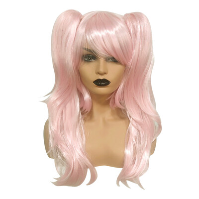 

〖Follure〗Fashion Women Natural Party Cosplay Pink Wave Sexy Curly Wavy Synthetic Wigs