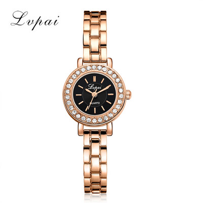 

LVPAI Rhinestone Luxury Female Clock Ladies Dress Watches Steel Quartz Wristwatches Womens Watches reloj femenino 533