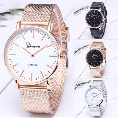 

Luxury Fashion Geneva Women´s Crystal Stainless Steel Quartz Analog Wrist Watch