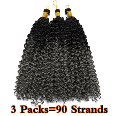 

3 Packs Afro MarleyBob Crochet Hair Marlibob Crochet Extension Kinky Curly Kinky Bundle Ombre Braidng Hair Extensions