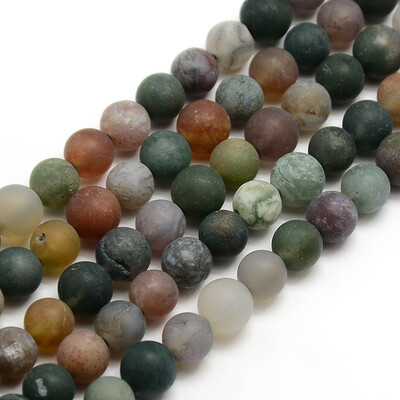 

Frosted Natural Indian Agate Round Bead Strands 4mm Hole 1mm about 9396pcsstrand 149"156"