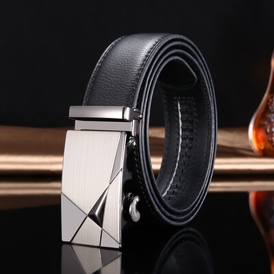 

Automatic buckle mens leather belt Business casual alloy leather belt Jeans belt custom generation