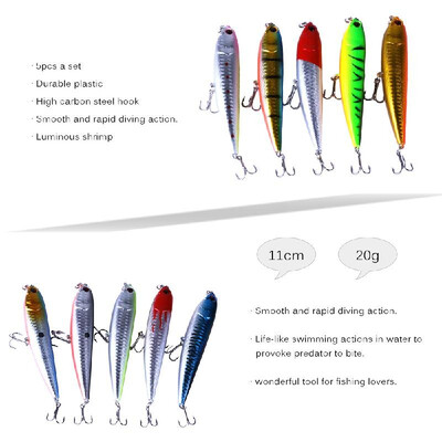 

Fishing Insect Baits 115cm20g Topwater Pencil Lure Hard Plastic Fishing Baits Artificial Swimbait Floating Fishing Tackle Fishin