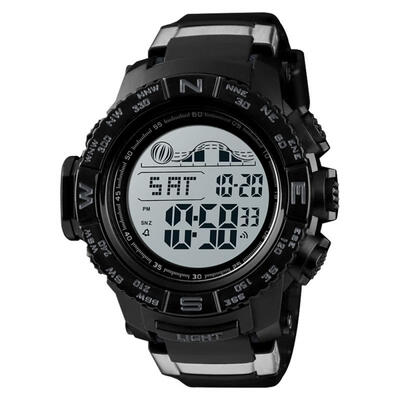 

SKMEI Mens 56mm Sports Watch With Stainless Steel Watchband Waterproof Digital Watch For Men
