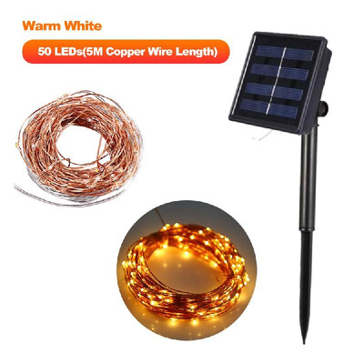 

10M328ft 100 LEDs Solar Powered String Lights Solar Copper Wire Lamp Fairy Lights for Outdoor Yard Garden Patio Christmas Weddin