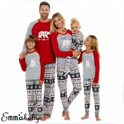 

Family Matching Christmas Pajamas Set Mens Women Kids Baby Sleepwear Nightwear