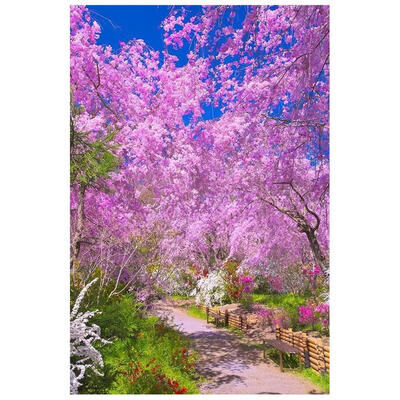 

5D DIY Full Drill Diamond Painting Flowers Tree Path Cross Stitch Mosaic