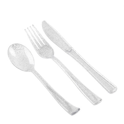 

300 Pcs Plastic Silverware Disposable Party Plastic Flatware Set