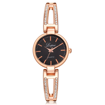 

Hot Womens Watches Rose Gold Disc Luxury Quartz Wrist Watch Simple Ladies Bracelet Strap Casual Stlye Clock Reloj Mujer