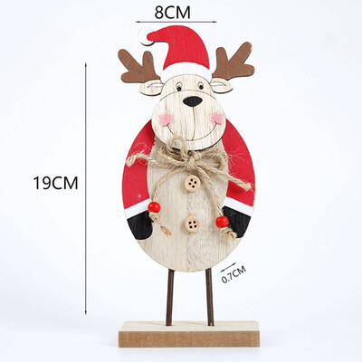

Gobestart Wooden Mini Christmas Tree Desktop Ornaments Merry Christmas Party Decor