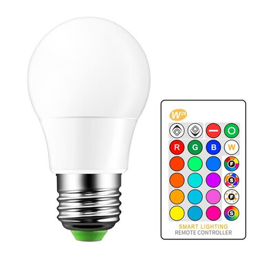 

5W Multi Color E27 LED RGB 16 Color Changing Lamp Light Bulb With IR Remote Control