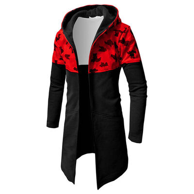 

Mens Long Sleeve Camo Zip Hoodies Outwear Sweatshirt Top Jacket Blazer Coat