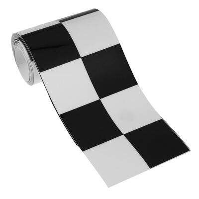 

Black&White Plaid Skirting Waist Line Bedroom Mirror Wall Stickers