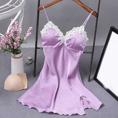 

Women Sexy Nightdress Sleeveless Lace Sleepwear Home Loungewear Lingerie Pajama
