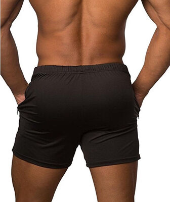 

Mens Swim Fitted Shorts Bodybuilding Workout Gym Running Tight Lifting Shorts