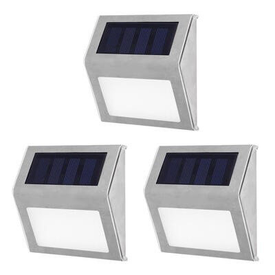 

Stainless Steel 3LED Solar Stair Light Outdoor Garden Pathway Street Lamp