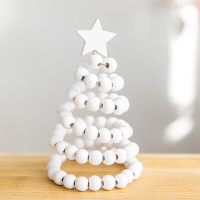 

Toponeto Wooden Mini Christmas Tree Desktop Ornaments Merry Christmas Party Decor