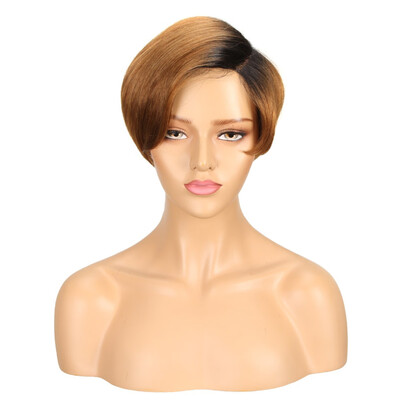 

Noble Cute Short Bob Hairstyles Part Lace Human Hair Wigs For Women Bob Wig With Bang Remy Human Hair Wig Ombre Pixie Cut Wig