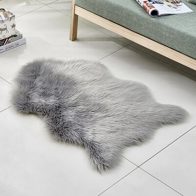 

Toponeto Wool Imitation Sheepskin Rugs Faux Non Slip Bedroom Shaggy Carpet Mats