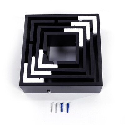 

New Design Intersecting Squares Floating Shelf Wall Mounted Home Decor Furniture