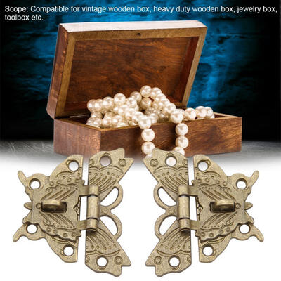 

Greensen Antique Retro Vintage Decorative Latch Hasp Pad Lock For Wooden Jewelry Box Cabinet