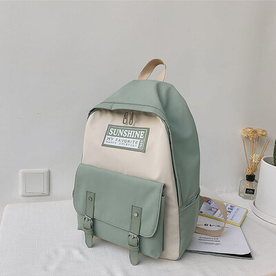 

Ins bag girl Korean version of high school students simple Bai-Sen Department junior high school girls rucksack backpack backpack