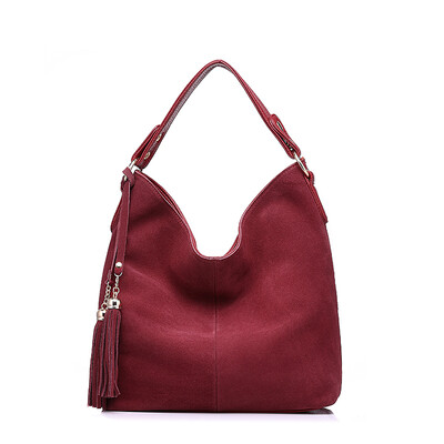 

REALER brand designer handbag for women large tote bag female solid nubuck leather shoulder crossbody bag ladies messenger bags