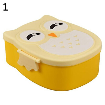 

Cute Owl Shape Lunch Box Plastic Food Storage Container Portable Bento Box