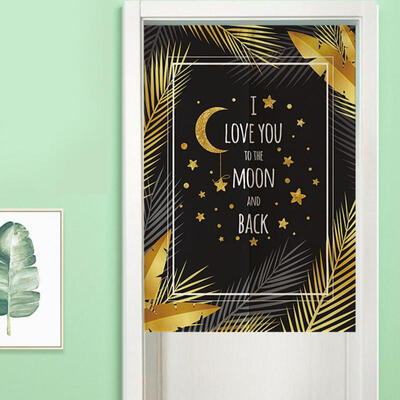 

Greensen 85120cm Moon Pattern Japanese Style Decorative Half Door Noren Curtain Bedroom Kitchen Decor