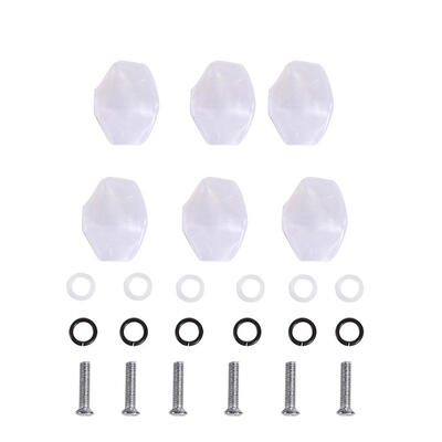 

6pcs ABS White Pearl Small Square Guitar Tuning Pegs Knobs Handle Tuners